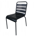 Bolero Black Slatted Steel Side Chairs