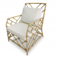  PE Rattan ArmChair Bamboo Effect Accent Arm Chair