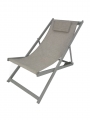 outdoor Textilene Chaise Lounge with Adjustable Angles  Patio Rattan Chair Sun Lounger