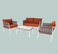 Leisure Outdoor Garden Furniture Webbing Weaving Sofa Set Rattan or Rope Patio Sofa
