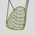 Modern Metal Aluminum Frame Patio Swing Outdoor 3 Seats Rope Swing Chair