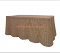 Wicker Scallop Console Table 