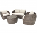 Factory Wholesale Outdoor Rattan Sofa Tea Table Combination Leisure Courtyard Terrace Rattan Furniture
