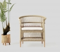 Rattan and mindi wood armchair SILLÓN RATTÁN COMBINADO CON MADERA DE MINDI Y COJÍN DE