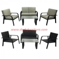 4 Piece Loveseat Conversation Patio Set Garden Conversation Set Deck Seating Set